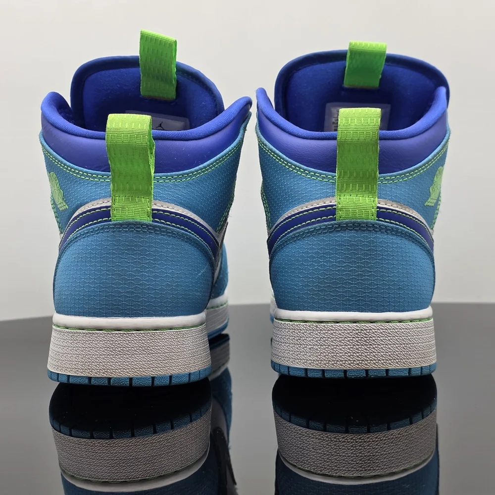 Gorp Jordan 1 Mid SE GS Sprite Blue Youth 7Y UK6 EUR40 DA8010-400 Retro - Picture 5 of 8